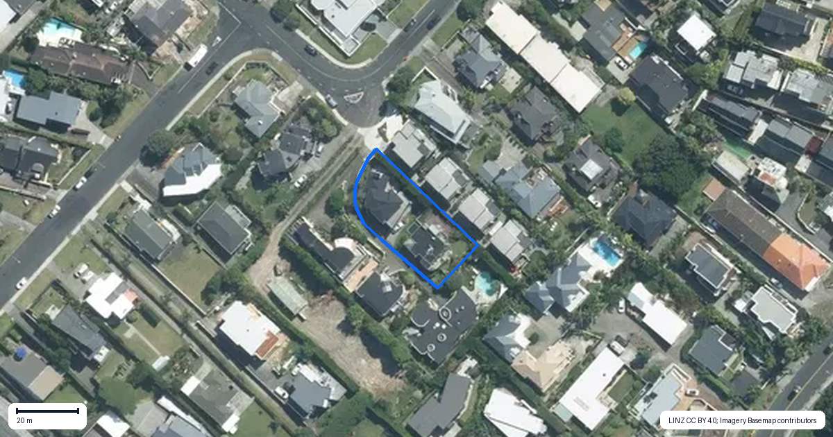 Property context map for 20B Marama Street, Castor Bay, Auckland