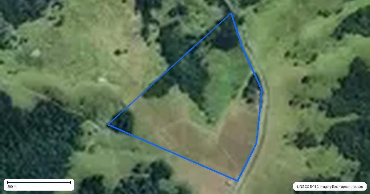 Property context map for 1267 Church Road, Kaingaroa, Kaitaia