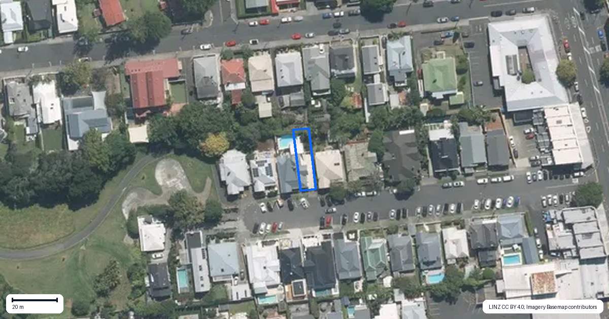 Property context map for 13 Tole Street, Ponsonby, Auckland