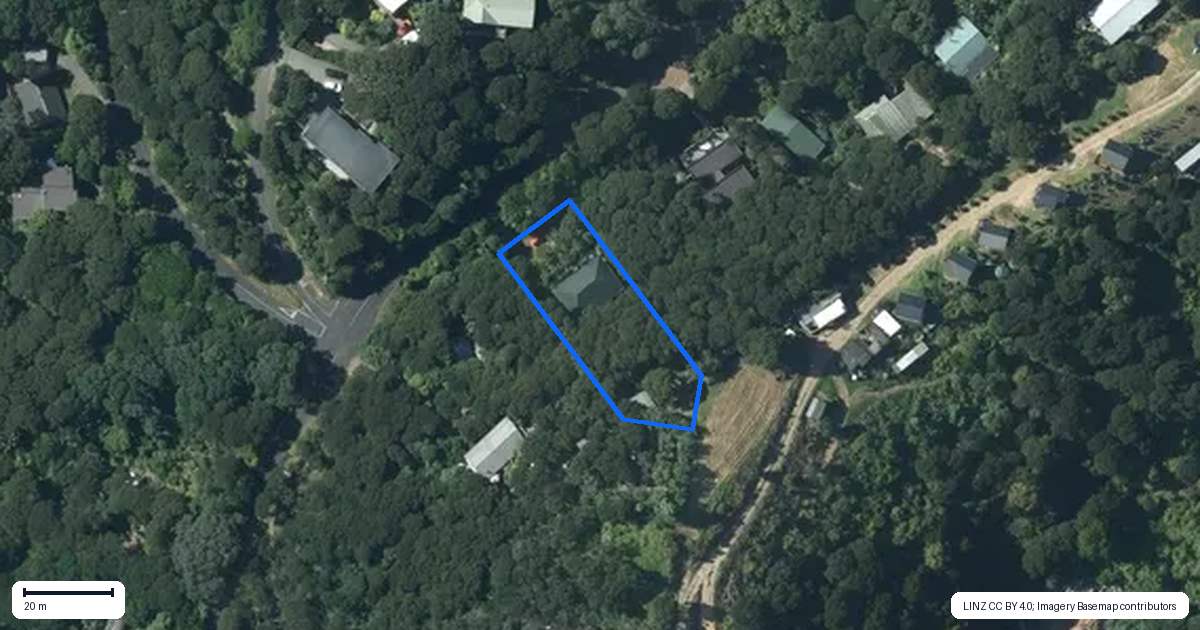 Property context map for 3 View Road, Ostend, Waiheke Island