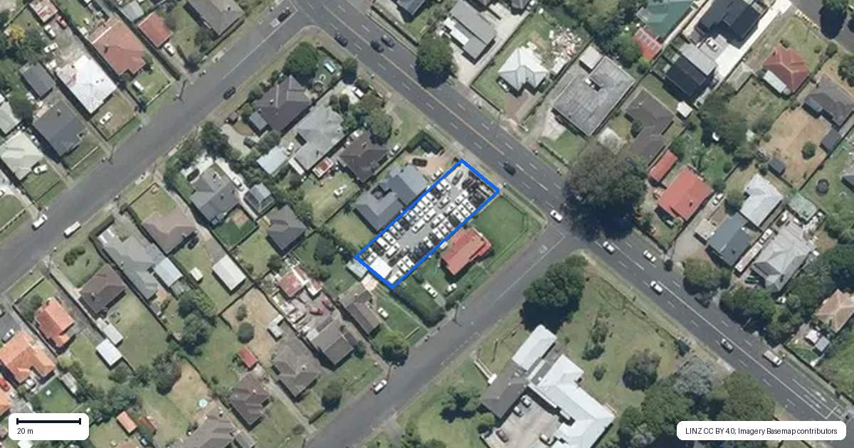 Property context map for 647 Great South Road, Otahuhu, Auckland