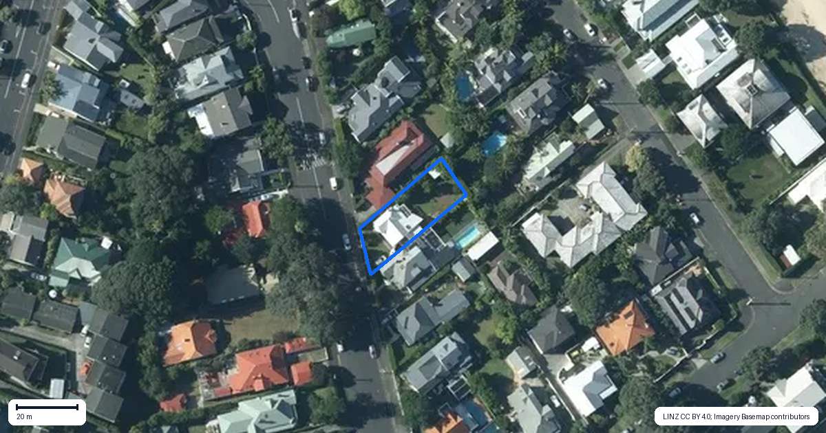 Property context map for 40 Tainui Road, Devonport, Auckland