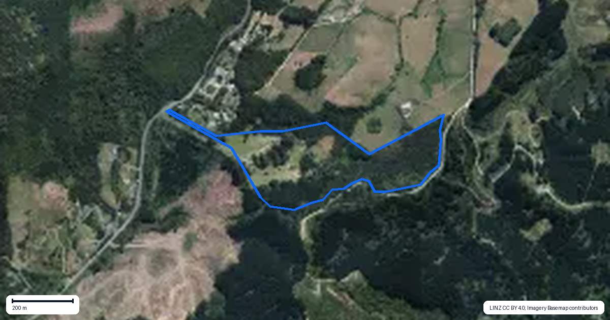 Property context map for 1041 Woodcocks Road, Kaipara Flats, Warkworth