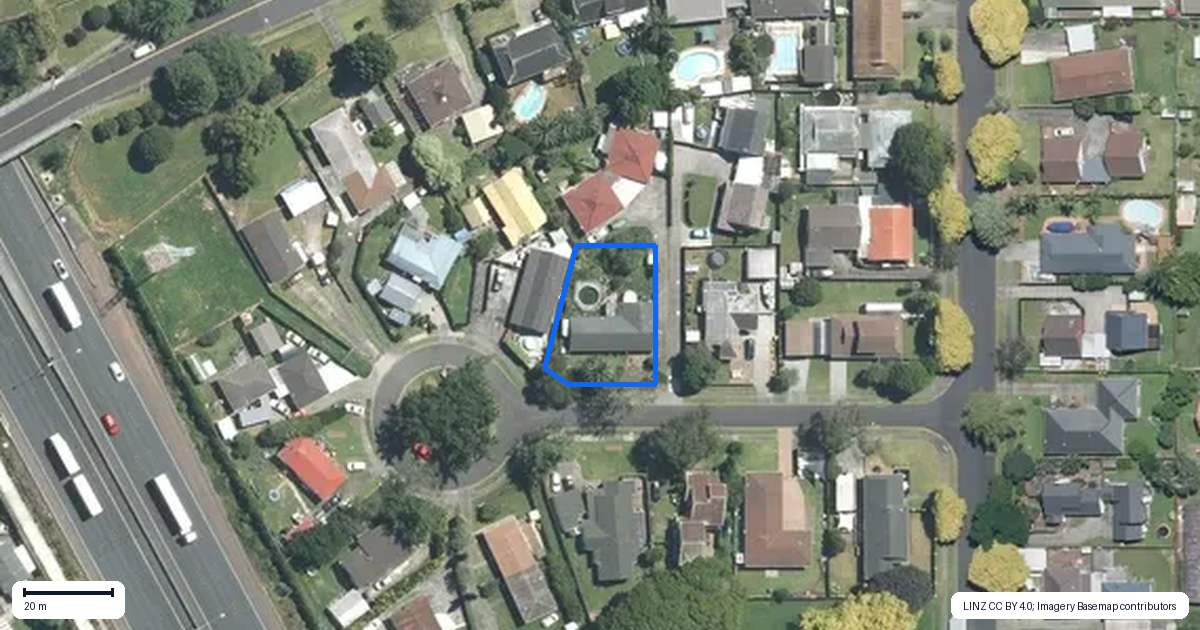 Property context map for 9 Gloaming Place, Conifer Grove, Takanini