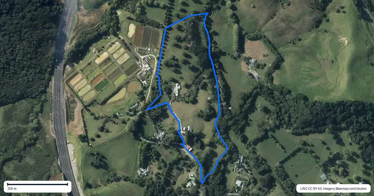 Property context map for 98 Perry Road, Warkworth