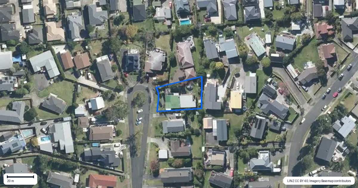 Property context map for 1/20 Halldene Terrace, Red Beach, Whangaparaoa