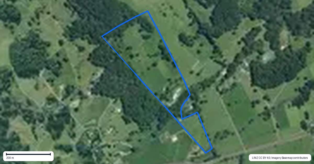 Property context map for 21 Waiare Road, Okaihau