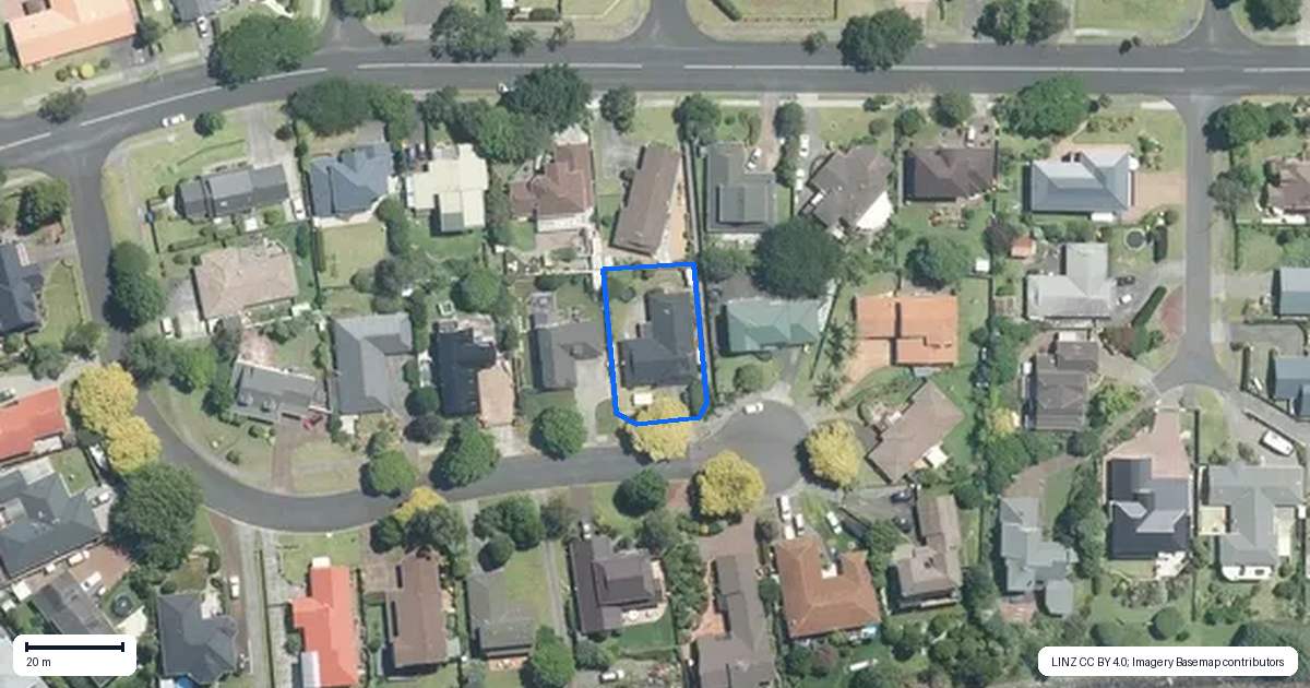 Property context map for 14 Cumbrian Place, Conifer Grove, Takanini