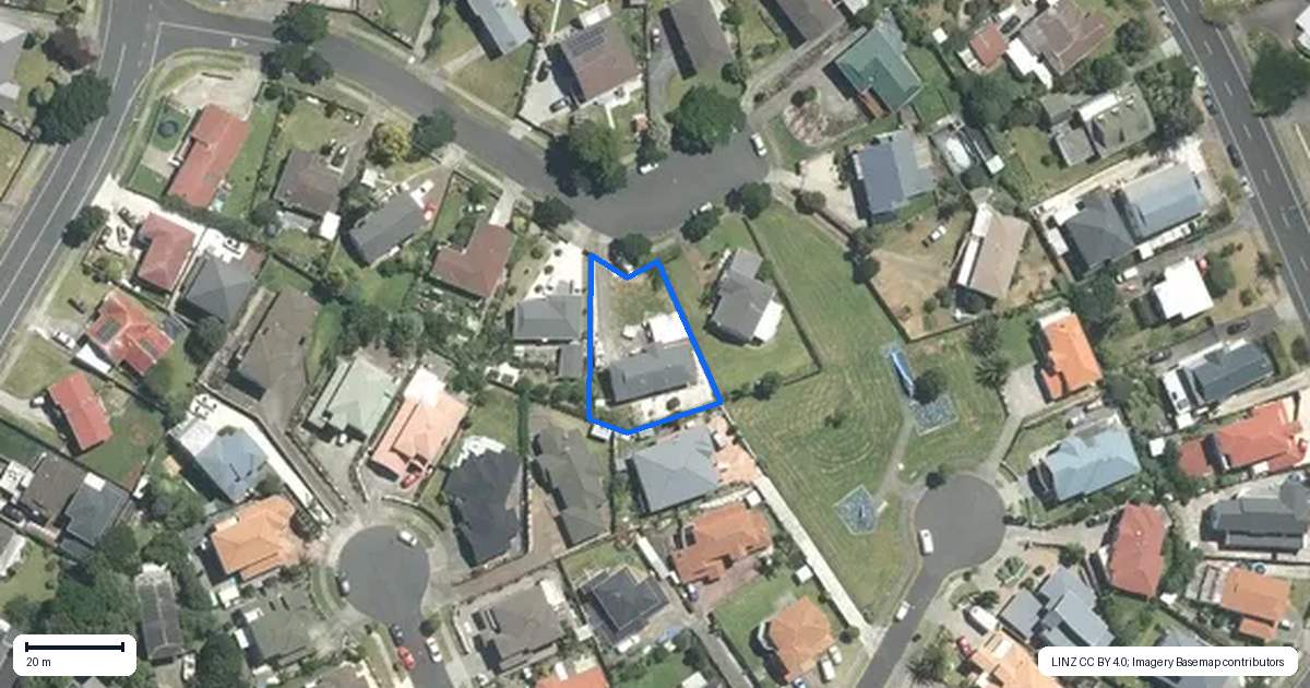 Property context map for 11 Melia Grove, Goodwood Heights, Auckland