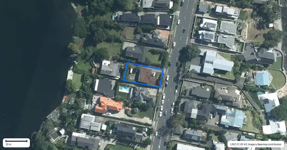 Property context map for 308 Hurstmere Road, Takapuna, Auckland