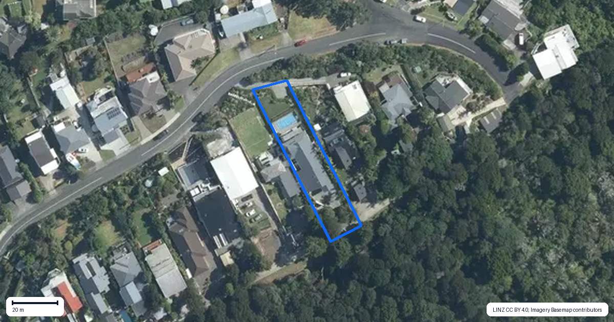 Property context map for 57 Maraetai Heights Road, Maraetai, Auckland