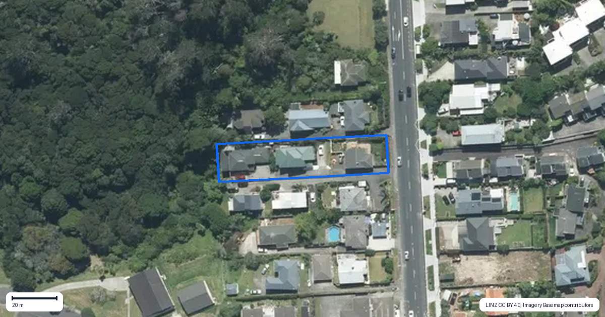 Property context map for 134 Birkenhead Avenue, Birkenhead, Auckland