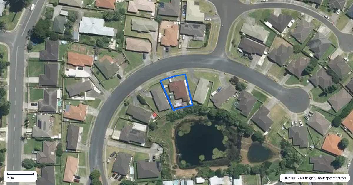 Property context map for 13 Liddesdale Place, Papakura