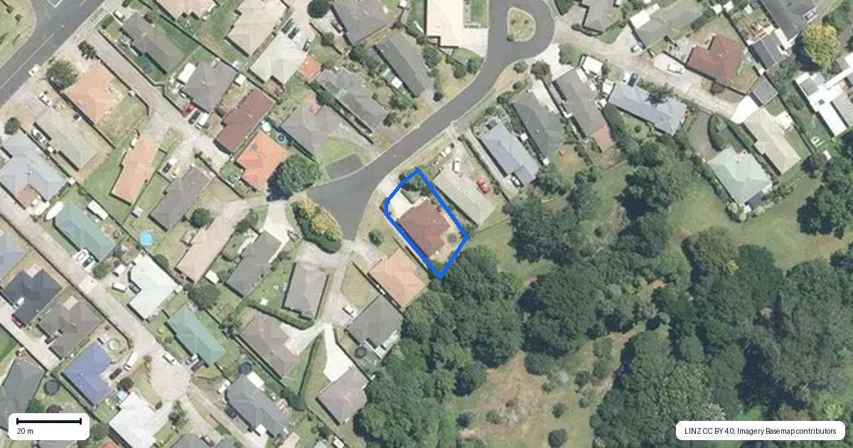 Property context map for 36 Ranch Place, Pukekohe