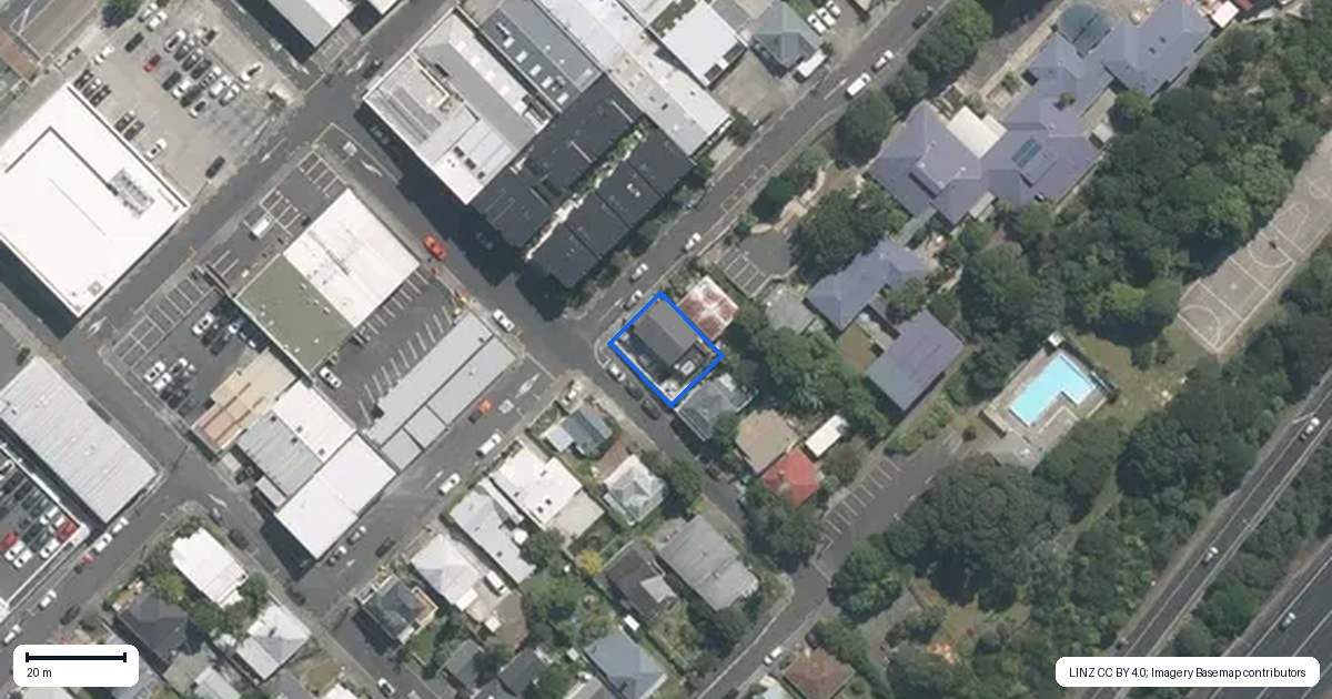 Property context map for 9 Monmouth Street, Grey Lynn, Auckland