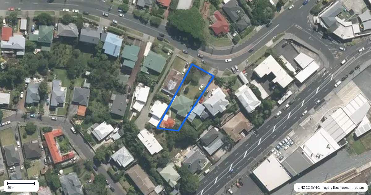Property context map for 14 Western Springs Road, Morningside, Auckland