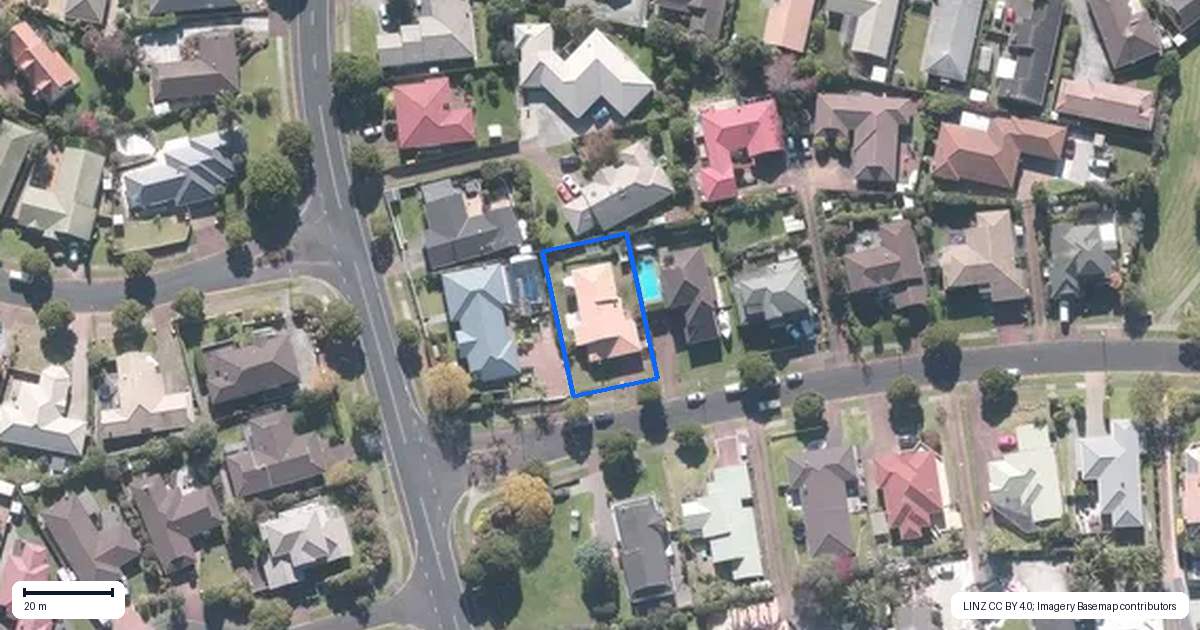 Property context map for 6 Bob Charles Drive, Golflands, Auckland