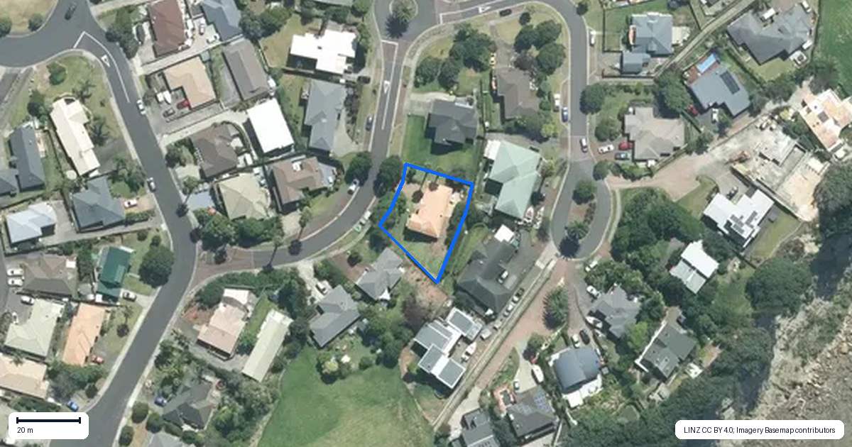 Property context map for 8 Coralsea Way, Arkles Bay, Whangaparaoa