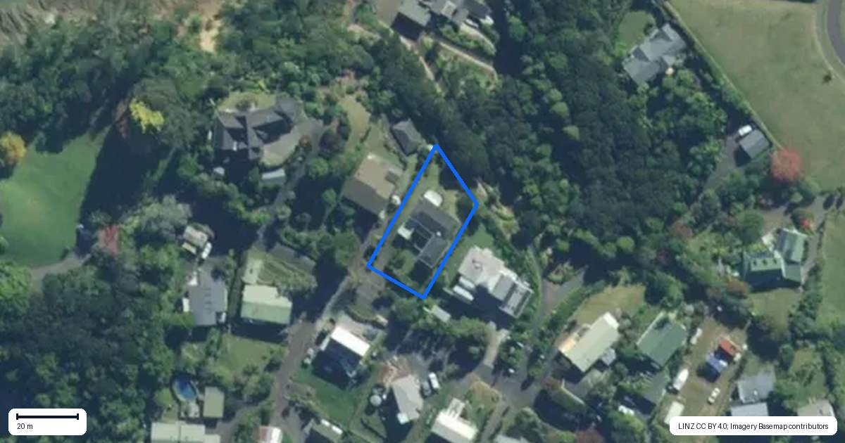 Property context map for 38 Okiato Road, Okiato, Russell