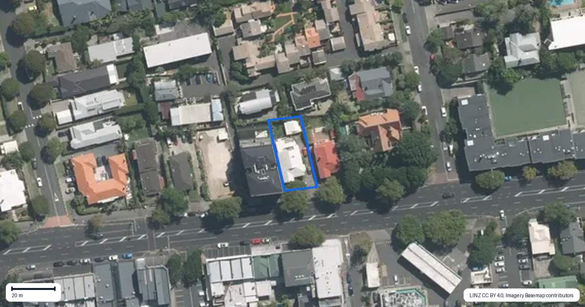 Property context map for 111 Jervois Road, Herne Bay, Auckland