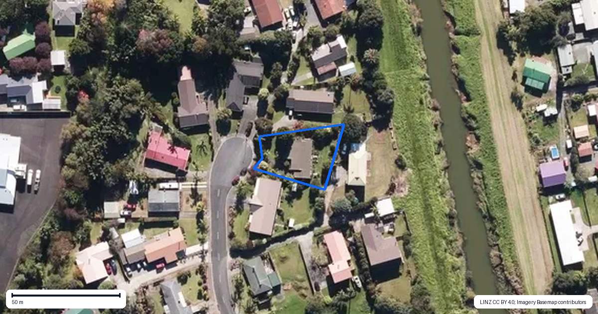 Property context map for 23 Kitchener Street, Kaitaia