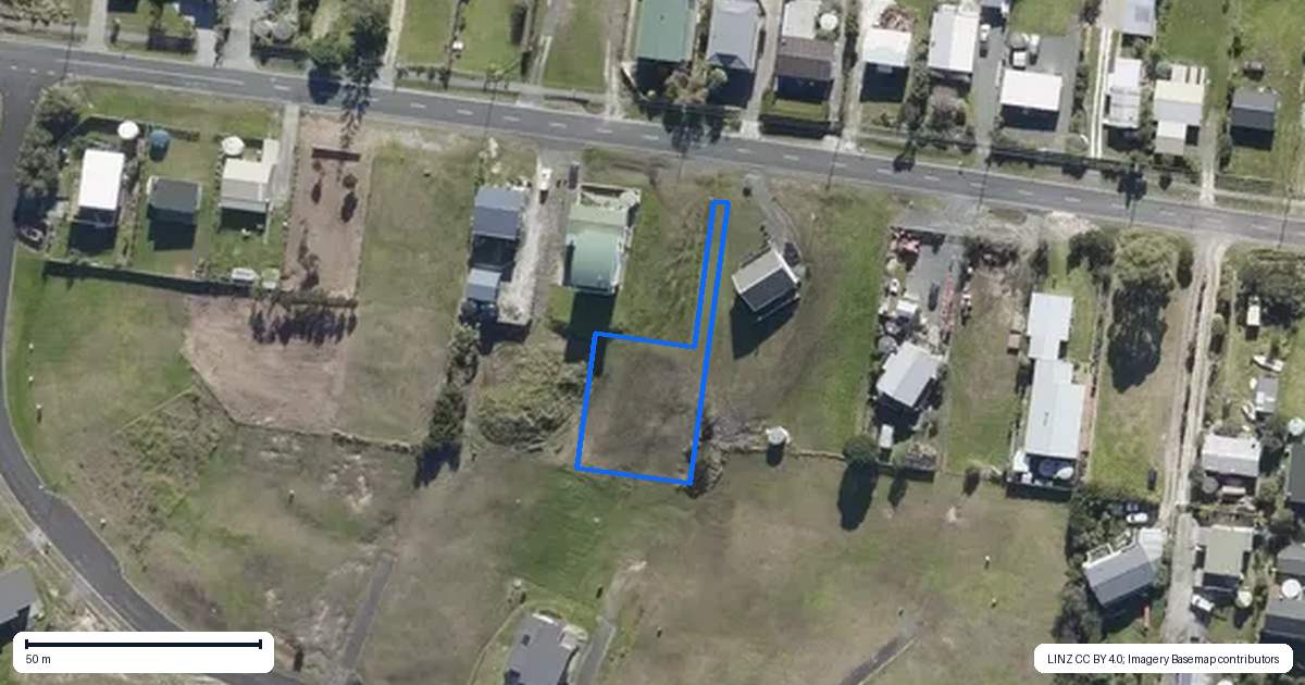 Property context map for 1518 Inland Road, Karikari Peninsula