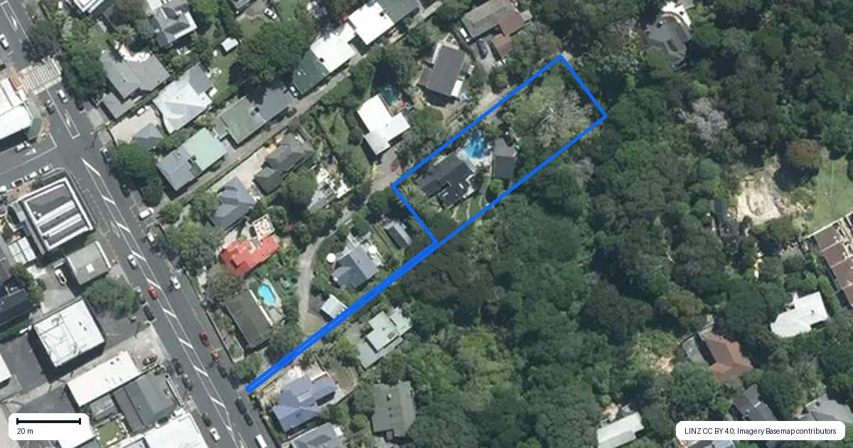 Property context map for 95B Hinemoa Street, Birkenhead, Auckland