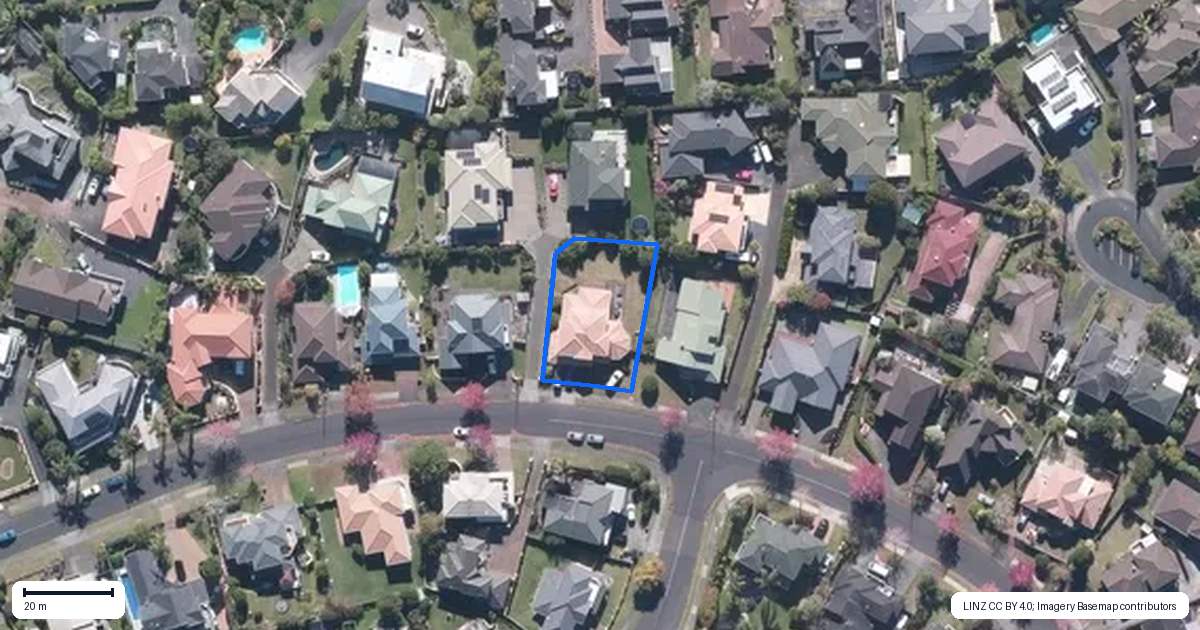 Property context map for 44 Whiting Grove, West Harbour, Auckland