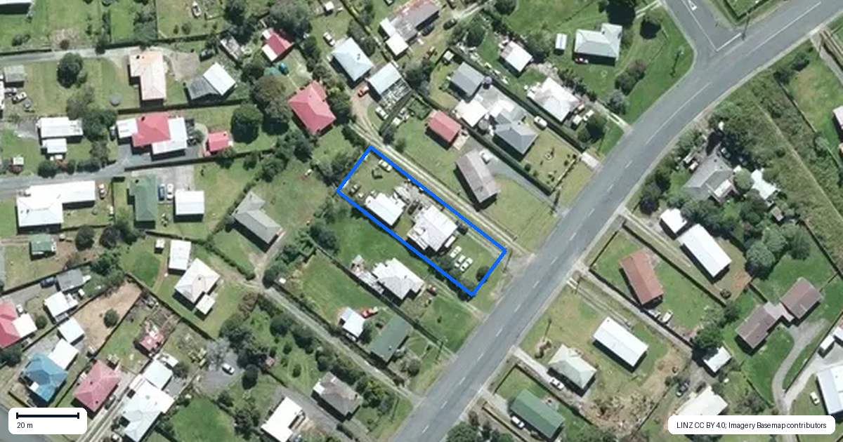 Property context map for 35 Otiria Road, Moerewa