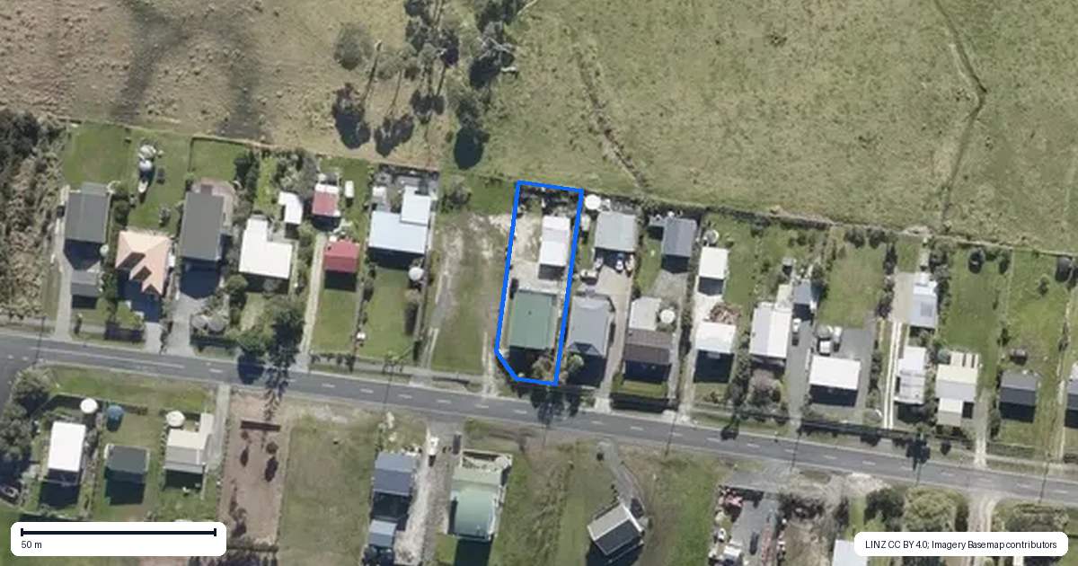 Property context map for 1501 Inland Road, Karikari Peninsula