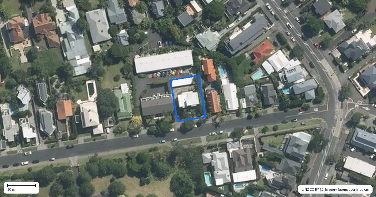 Property context map for 9C Emmett Street, Herne Bay, Auckland