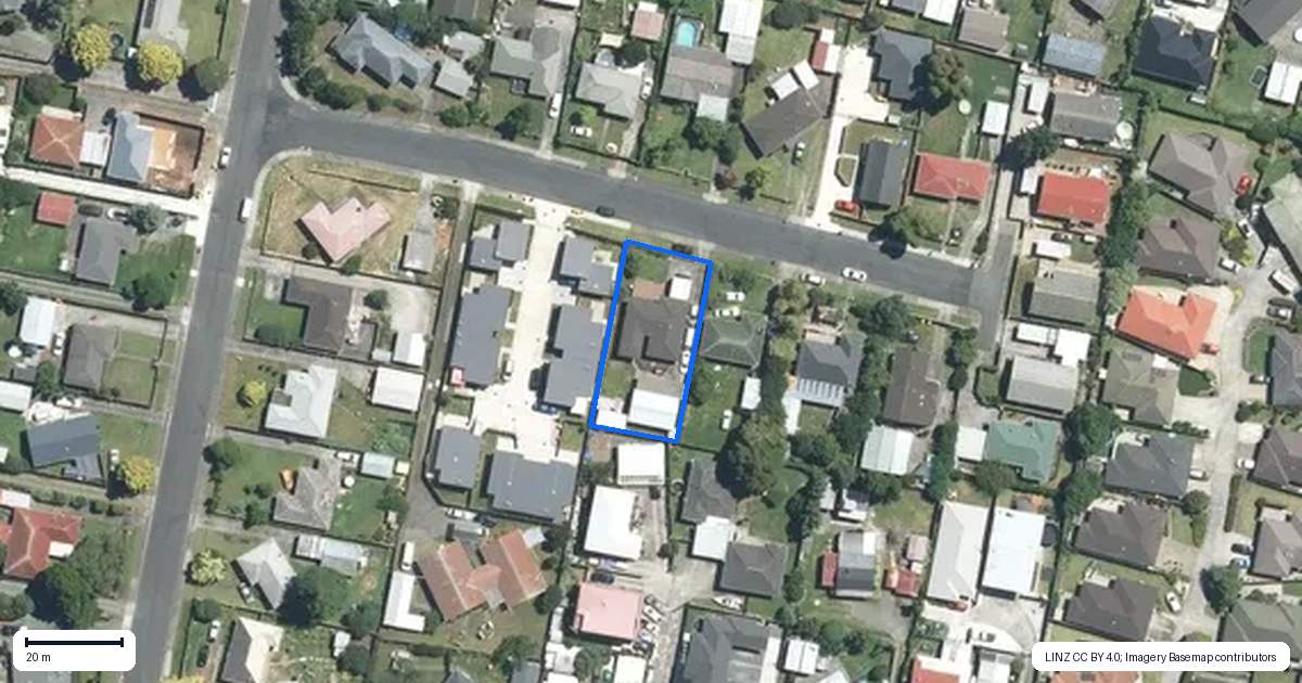 Property context map for 9 McEntee Street, Papakura