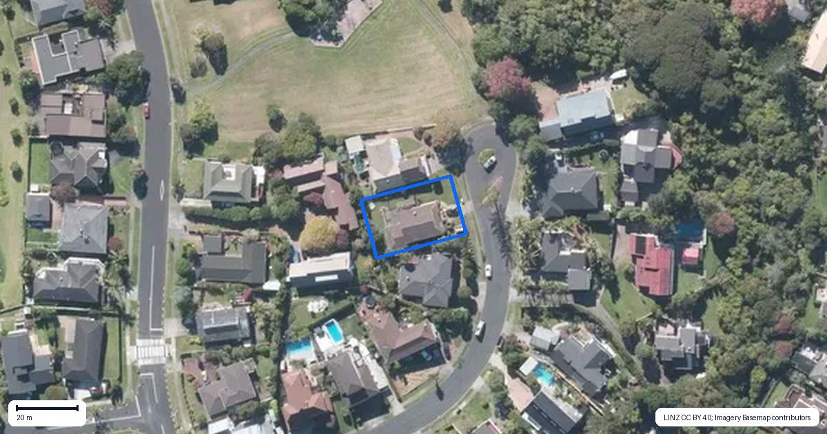 Property context map for 12 Cyclades Place, Shelly Park, Auckland
