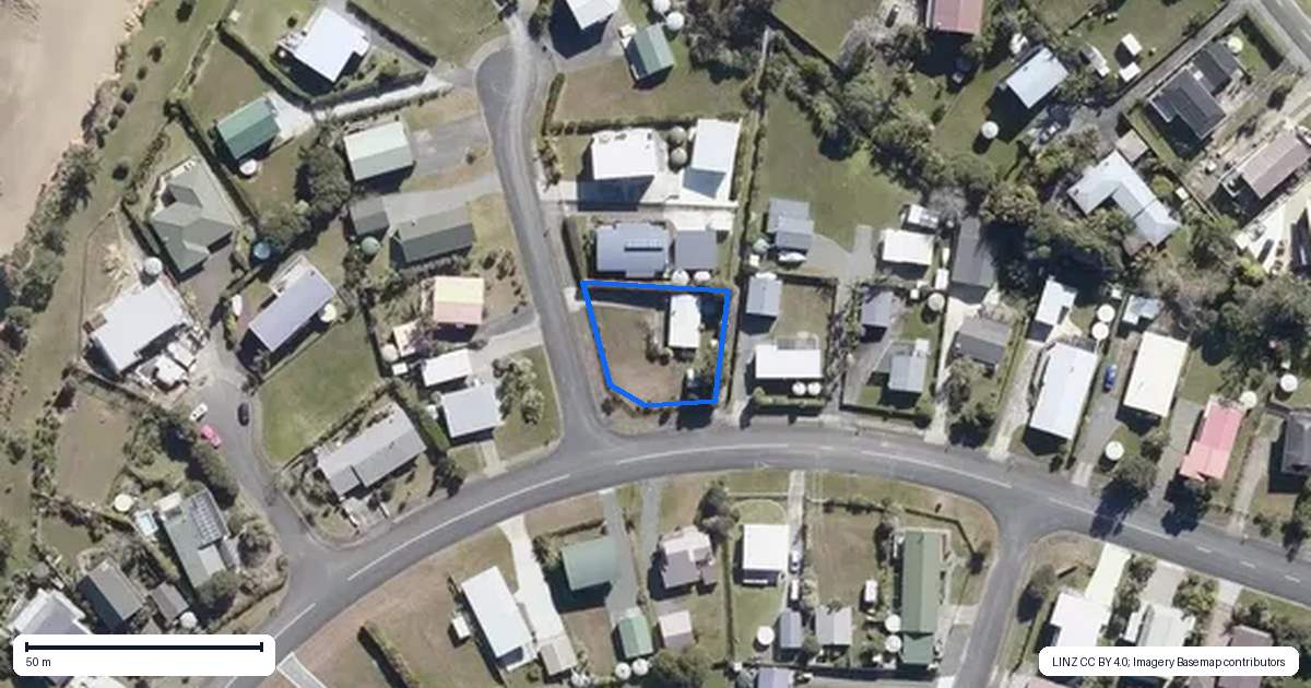 Property context map for 14 Fairwinds Place, Hihi, Mangonui