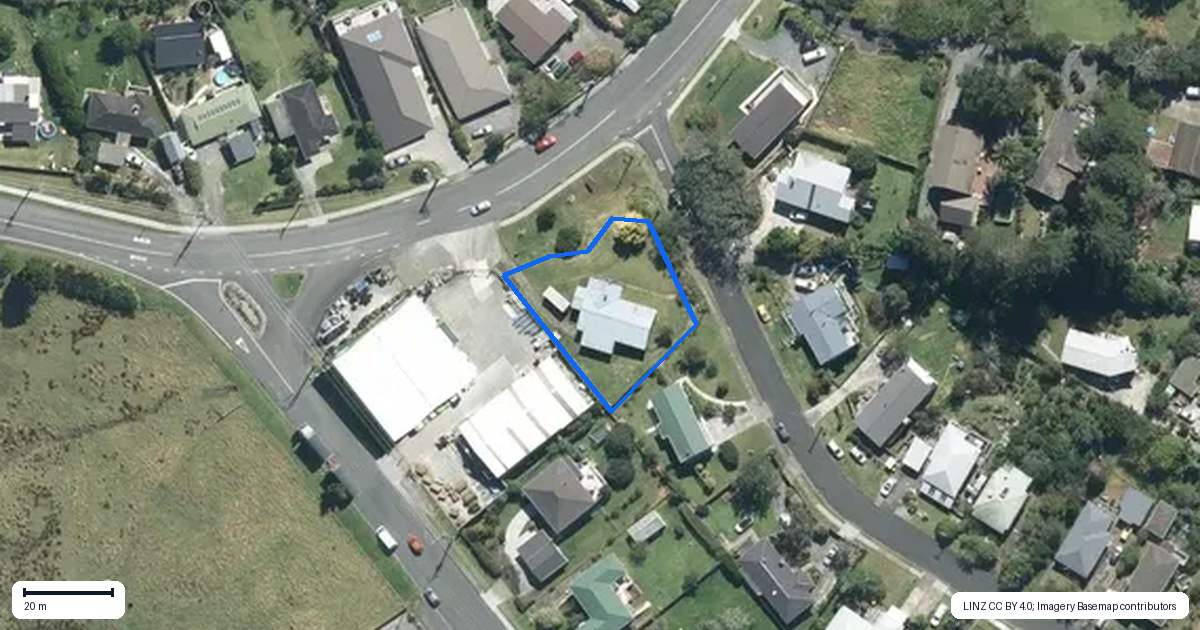 Property context map for 35 Port Albert Road, Wellsford