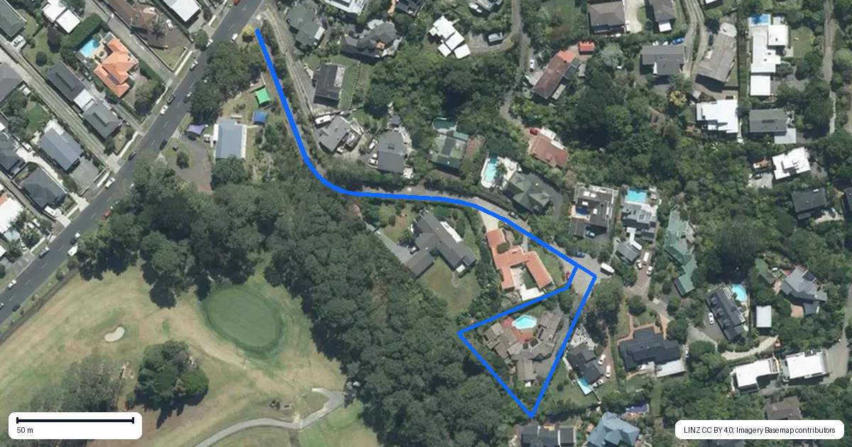 Property context map for 106 Kowhai Road, Campbells Bay, Auckland