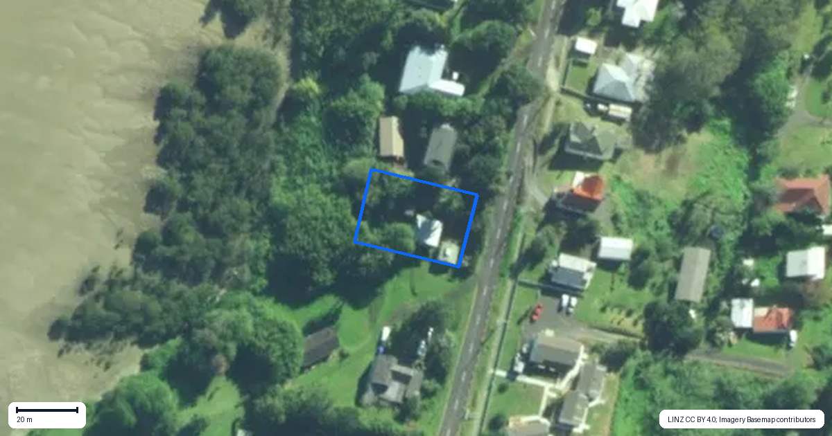 Property context map for 39 Parnell Street, Rawene, Kaikohe