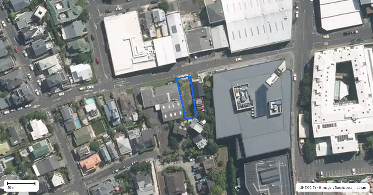 Property context map for 25 Garfield Street, Parnell, Auckland