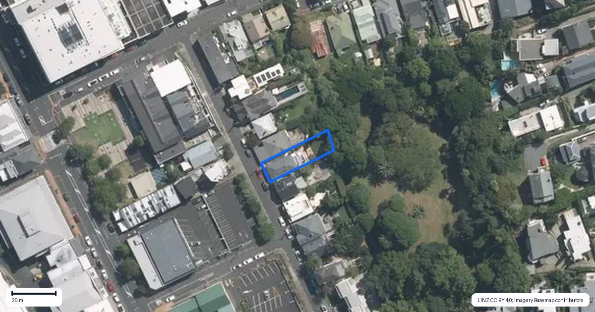 Property context map for 10 Scarborough Terrace, Parnell, Auckland