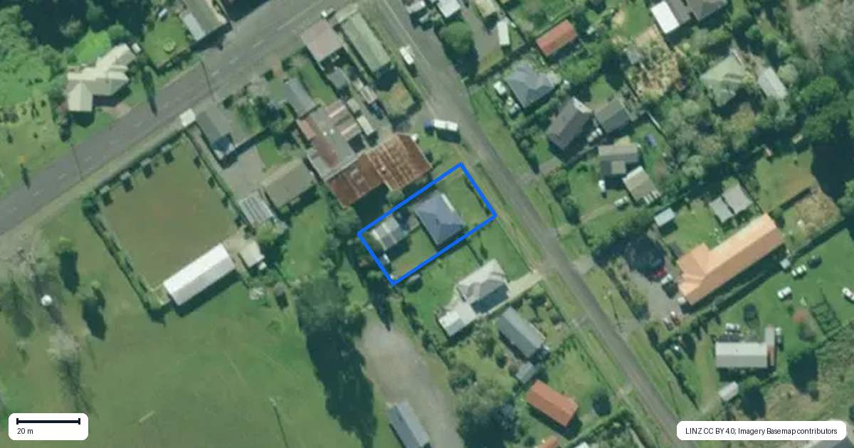 Property context map for 3 Lawn Street, Okaihau