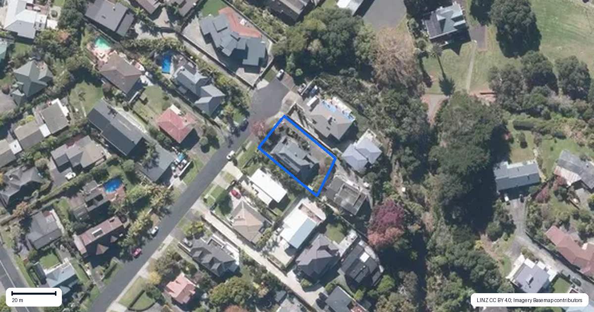 Property context map for 17 Sea View Terrace, Cockle Bay, Auckland