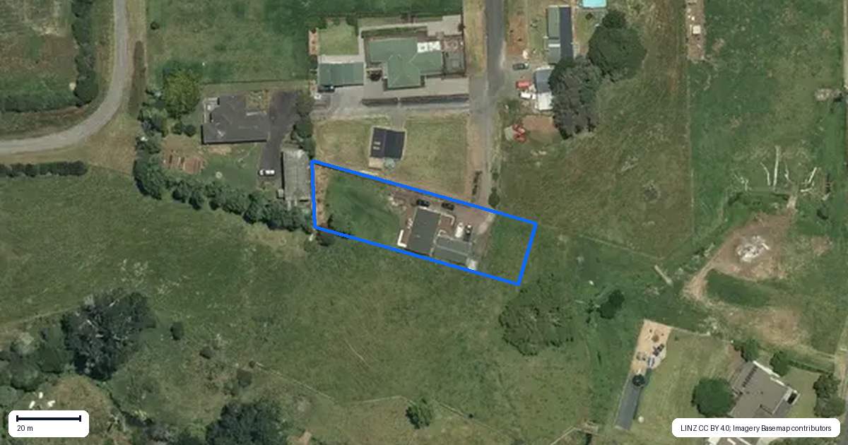 Property context map for 23 McGuires Road, Tuakau