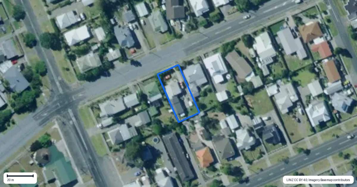 Property context map for 7 Jervois Street, Dargaville