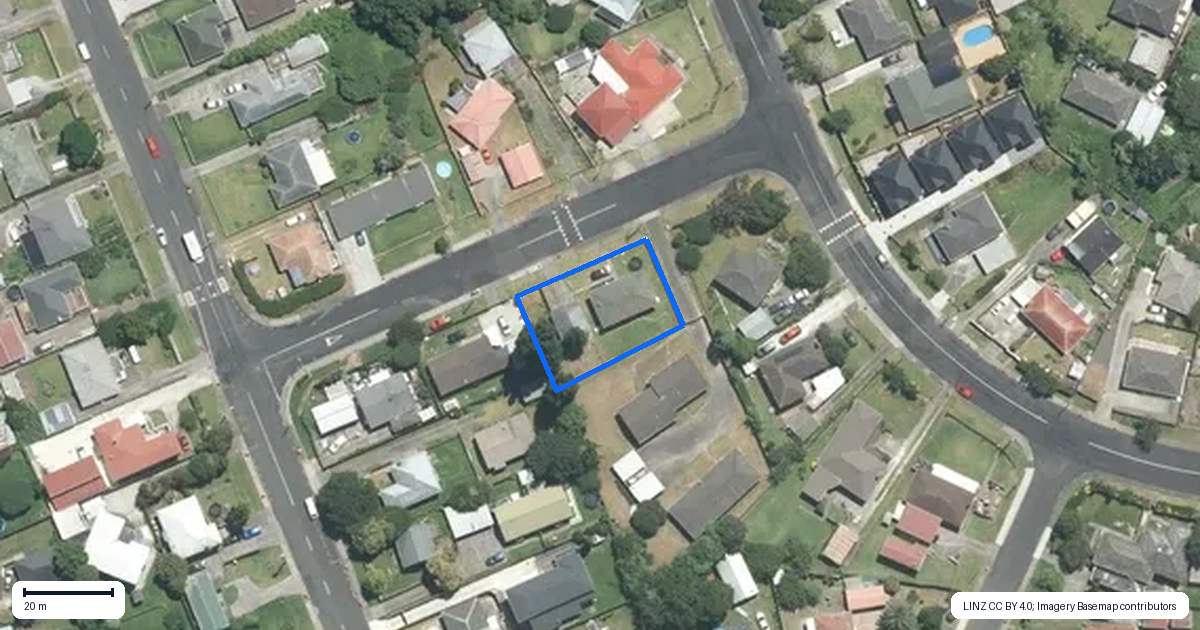 Property context map for 1 Kita Road, Manurewa, Auckland