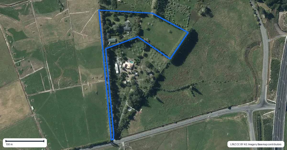 Property context map for 438 Woodcocks Road, Warkworth