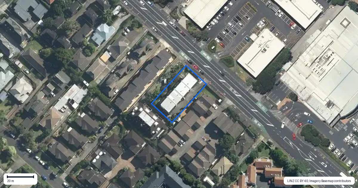 Property context map for 185B Great South Road, Greenlane, Auckland