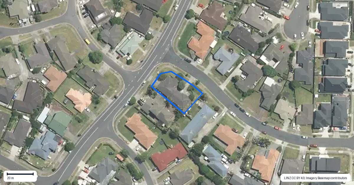 Property context map for 1 Tir Conaill Avenue, Flat Bush, Auckland