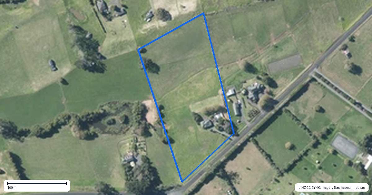 Property context map for 46 Towers Road, Waiuku