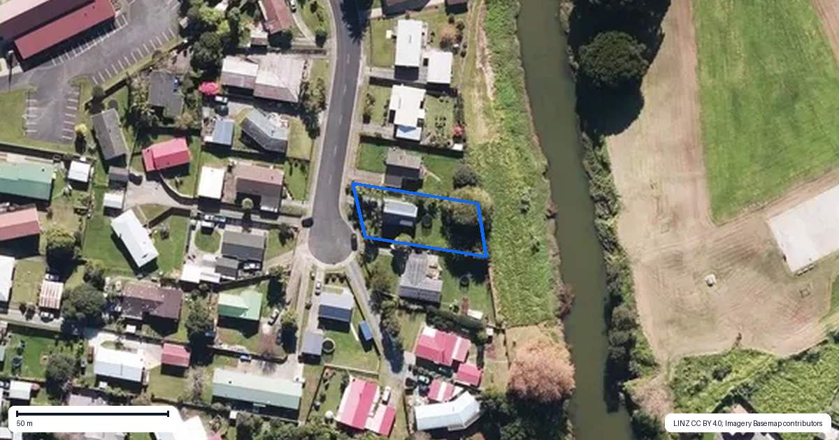 Property context map for 14 Matilda Place, Kaitaia