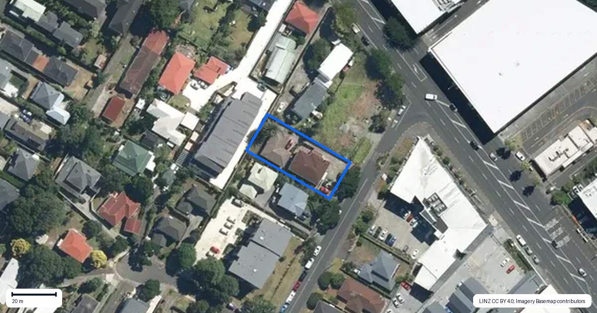 Property context map for 1 Waiohua Road, Greenlane, Auckland